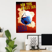 ニューヨークのフェアヴィンテージ旅行広告 ポスター (ホームオフィス)