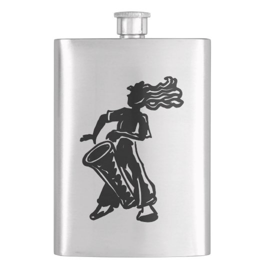 ニューヨークのブギウギ夜ドラム虹 フラスク (正面)