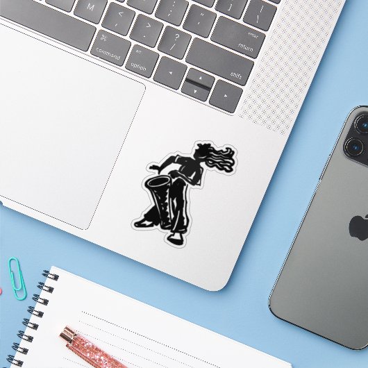 ニューヨークのブギーナイツドラマー選手 シール (ノートパソコンとiPhone)