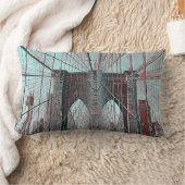 ニューヨークのブルックリン橋および自由タワー ランバークッション (ブランケット)