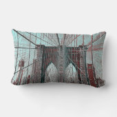 ニューヨークのブルックリン橋および自由タワー ランバークッション (裏面)