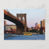 ニューヨークのブルックリン橋の写真 ポストカード (正面)