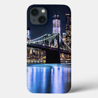 ニューヨークのブルックリン橋の反射のビュー iPhone 13ケース