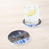 ニューヨークのブルックリン橋の反射の眺め コースター (側面)