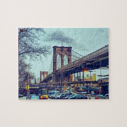 ニューヨークのブルックリン橋 ジグソーパズル (横)