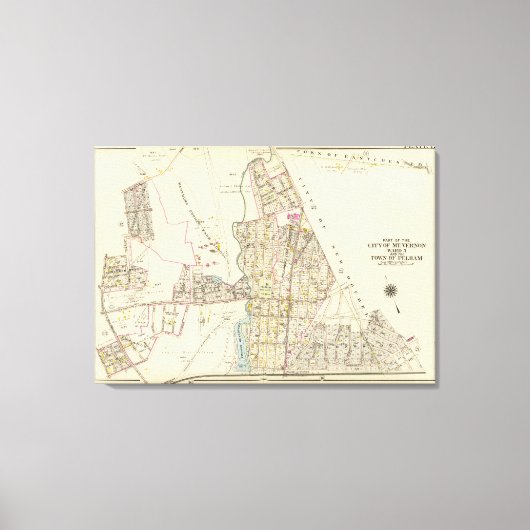 ニューヨークのペラム州Mt Vernon ward 5 キャンバスプリント (正面)