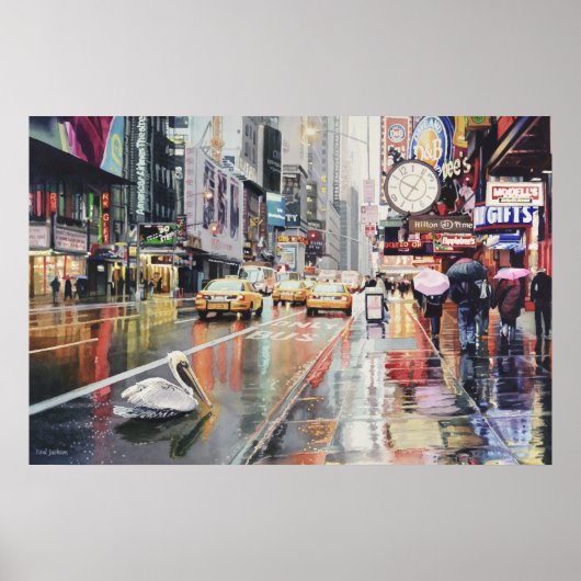 ニューヨークのペリカン「迂回」 ポスター (正面)