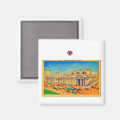 ニューヨークのペンシルバニア鉄道ペン駅 マグネット (正面/裏面)