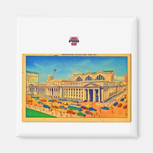 ニューヨークのペンシルバニア鉄道ペン駅 マグネット (正面)