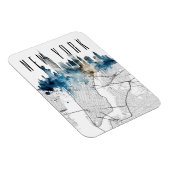 ニューヨークのマップ水の色のスカイライン マグネット (右側)