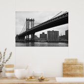 ニューヨークのマンハッタンブリッジ ポスター (キッチン)
