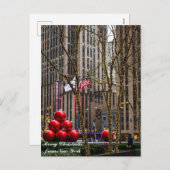ニューヨークのメリークリスマス シーズンポストカード (正面/裏面)