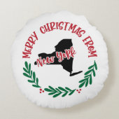 ニューヨークのメリークリスマス ラウンドクッション (裏面)