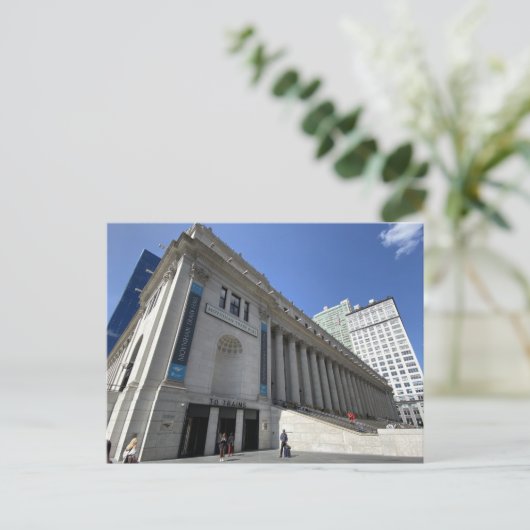 ニューヨークのモイニハン列車ホールのはがき ポストカード (スタンド正面)