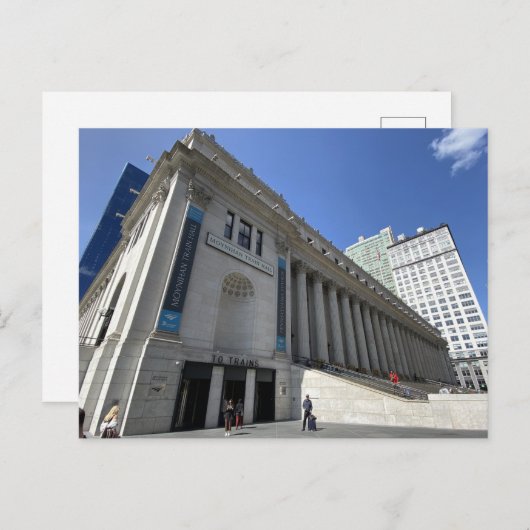 ニューヨークのモイニハン列車ホールのはがき ポストカード (正面/裏面)