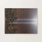 ニューヨークのライトの世界貿易センター捧げ物。 ジグソーパズル (横)