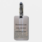 ニューヨークのライトの世界貿易センター捧げ物。 ラゲッジタグ (裏面縦)