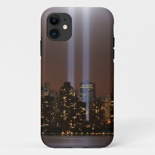 ニューヨークのライトの世界貿易センター捧げ物。 Case-Mate iPhoneケース (裏面)