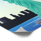 ニューヨークのリバティ・ヴィンテージ・トラベルポスター ポスター (角)