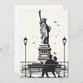 ニューヨークのロマンチックな日:自由に愛 シーズンカード (正面/裏面)