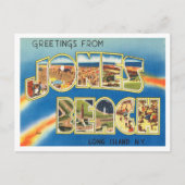 ニューヨークのロングアイランド州ジョーンズビーチからの挨拶 ポストカード (正面)