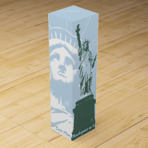 ニューヨークのワインボックスの彫像ニューヨークのボックス ワインギフトボックス