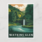 ニューヨークのワトキンズ州パーク。 ポストカード (正面)