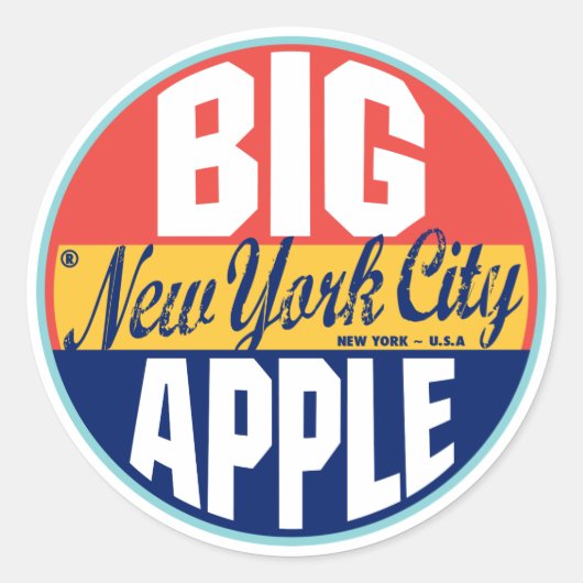 ニューヨークのヴィンテージのラベル ラウンドシール (正面)