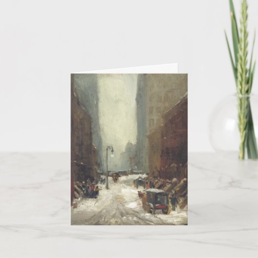 ニューヨークのヴィンテージクリスマスカード雪(1902) シーズンカード (正面)