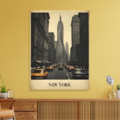 ニューヨークのヴィンテージポスター キャンバスプリント (インサイチュ (リビング))