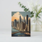 ニューヨークのヴィンテージポスター ポストカード (スタンド正面)