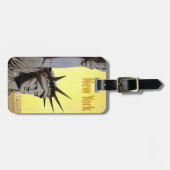 ニューヨークのヴィンテージ旅行カスタムな荷物のラベル ラゲッジタグ (正面横)