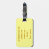 ニューヨークのヴィンテージ旅行カスタムな荷物のラベル ラゲッジタグ (裏面縦)