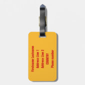 ニューヨークのヴィンテージ旅行カスタムな荷物のラベル ラゲッジタグ (裏面縦)