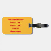 ニューヨークのヴィンテージ旅行カスタムな荷物のラベル ラゲッジタグ (裏面横)