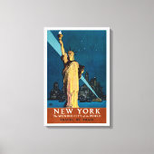 ニューヨークのヴィンテージ旅行ポスター キャンバスプリント (正面)
