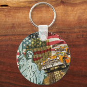 ニューヨークのヴィンテージ旅行ポスター。 キーホルダー (正面)