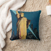 ニューヨークのヴィンテージ旅行ポスター クッション (ブランケット)