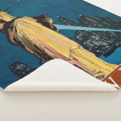 ニューヨークのヴィンテージ旅行ポスター シェルパブランケット (3/4)