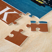 ニューヨークのヴィンテージ旅行ポスター ジグソーパズル (側面)