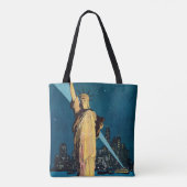 ニューヨークのヴィンテージ旅行ポスター トートバッグ (裏面)