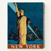 ニューヨークのヴィンテージ旅行ポスター ノートブック (裏面)