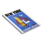 ニューヨークのヴィンテージ旅行ポスター ノートブック (右側)