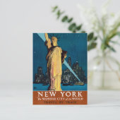 ニューヨークのヴィンテージ旅行ポスター ポストカード (スタンド正面)