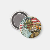 ニューヨークのヴィンテージ旅行ポスター。 マグネット (正面/裏面)