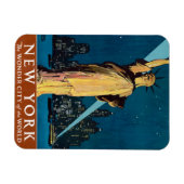 ニューヨークのヴィンテージ旅行ポスター マグネット (横)