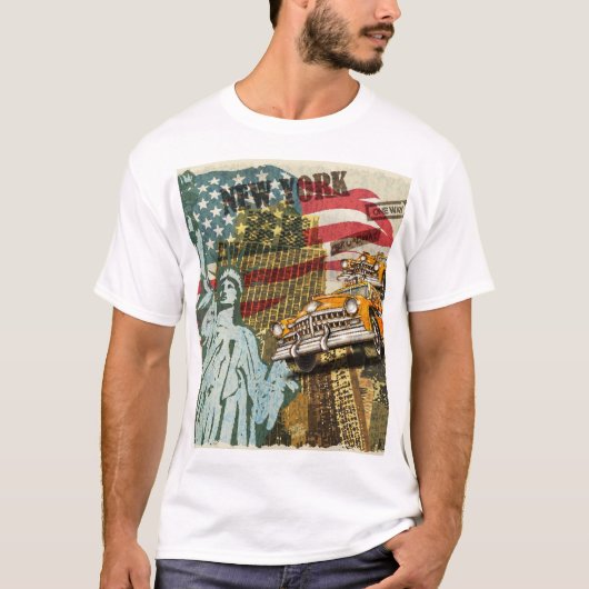 ニューヨークのヴィンテージ旅行ポスター。 Tシャツ (正面)