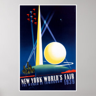 ニューヨークの万国博覧会の1939年のヴィンテージ旅行ポスター ポスター