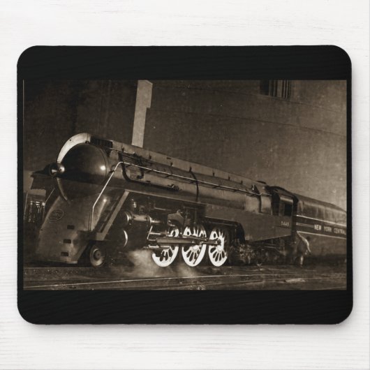 ニューヨークの中央ヴィンテージのアールデコの列車 マウスパッド (正面)