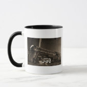 ニューヨークの中央ヴィンテージのアールデコの列車 マグカップ (左)